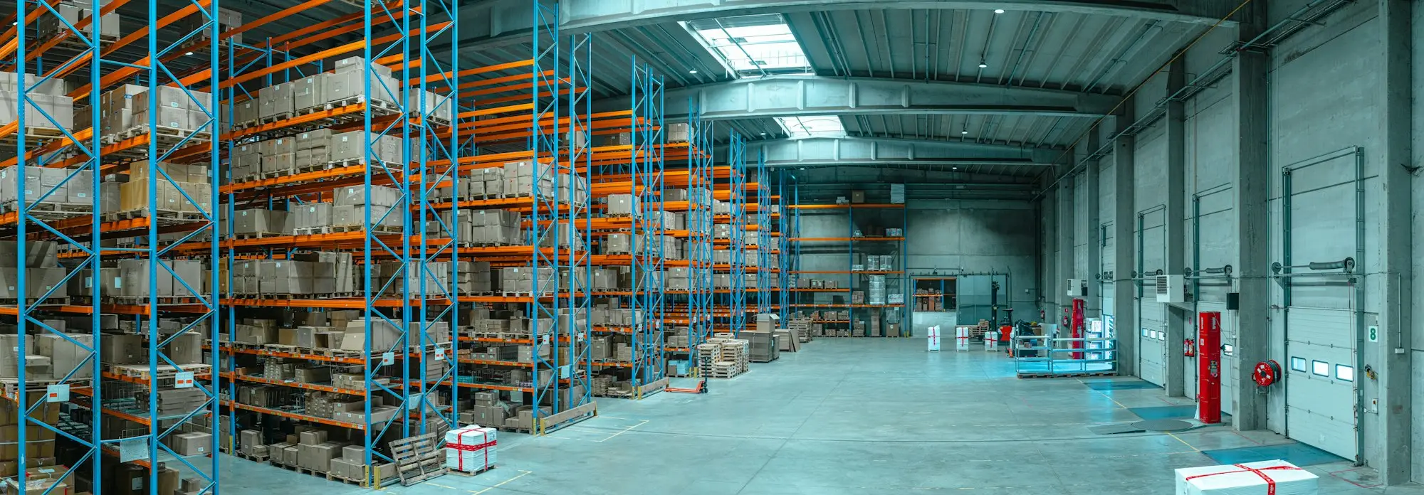 Warehouse pallet racking ready for a big order
